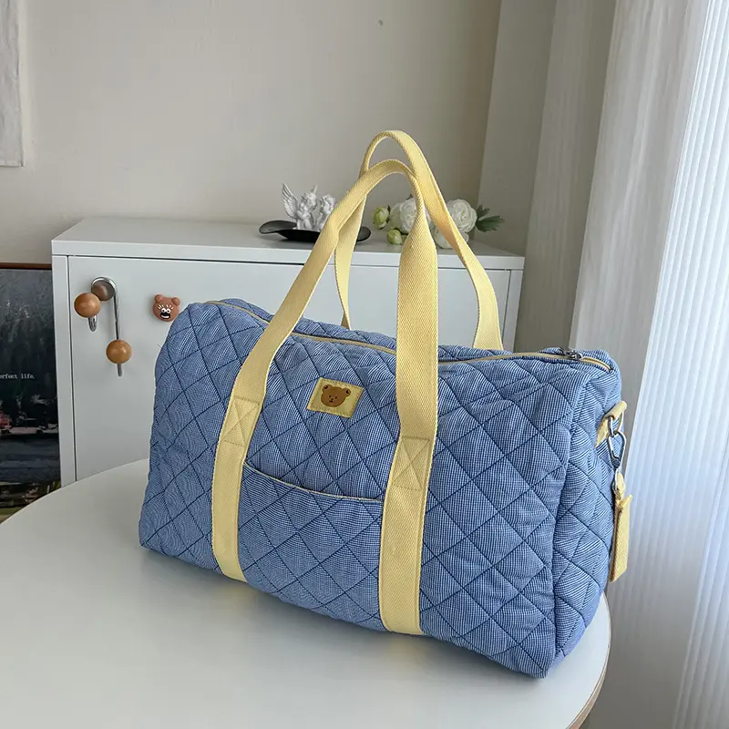 Large Capacity Tote Bag Baby Diaper Bag for Mommy Stroller Hanging Nappy Organizer Blue Luggage Messenger Pack Maternity Handbag