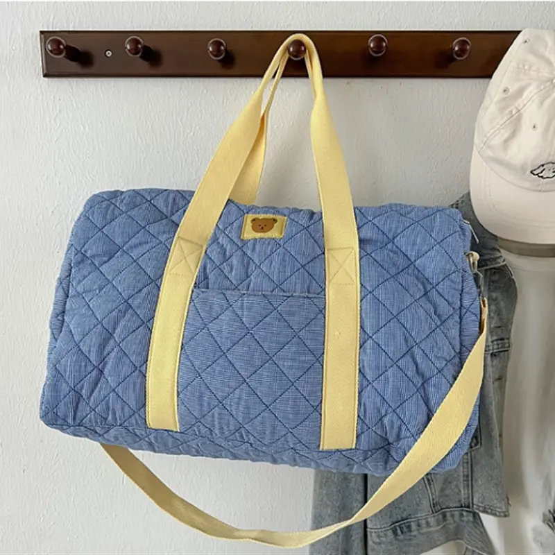 Large Capacity Tote Bag Baby Diaper Bag for Mommy Stroller Hanging Nappy Organizer Blue Luggage Messenger Pack Maternity Handbag