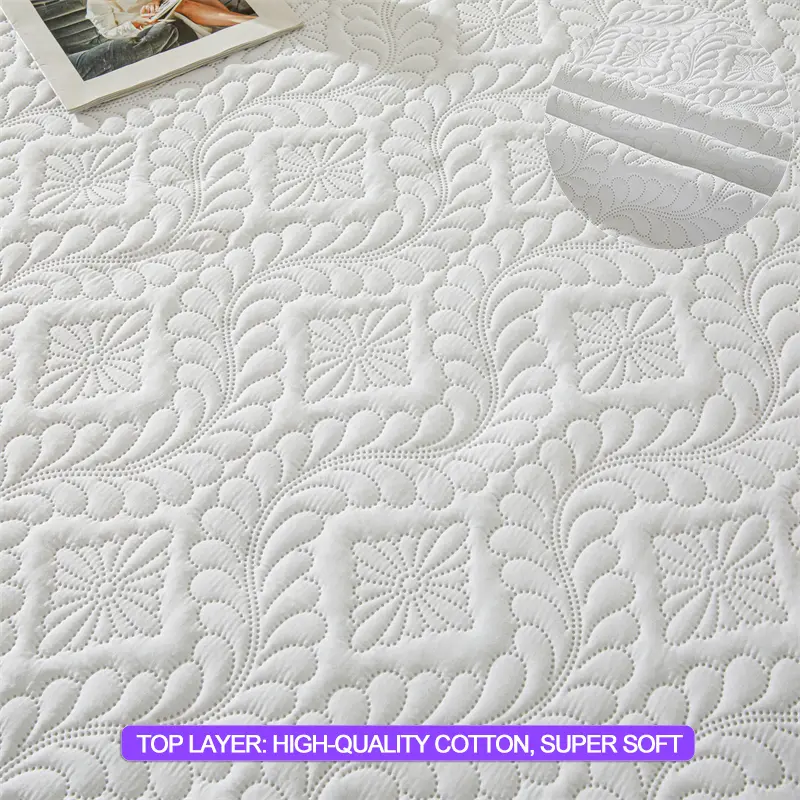 Waterproof Mattress Protector 1Piece, Breathable Anti-mite Anti-bacterial Mattress Cover,Hypoallergenic Fitted Bed Sheet, White