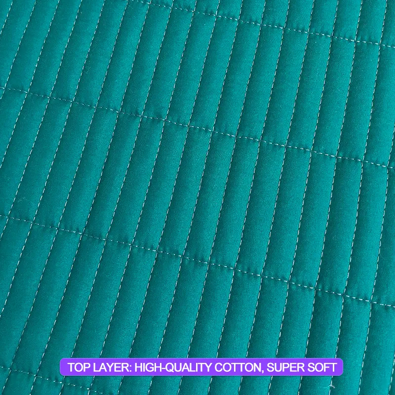 Waterproof Mattress Protector - Breathable Mattress Cover, Anti-Mite & Anti-Bacterial - Fitted Sheet for Single/Double/Lnk green