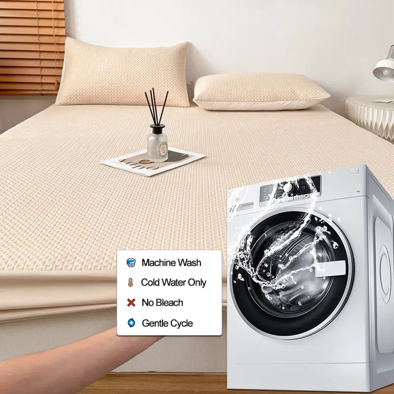 Waterproof Mattress Protector - Mattress Cover, Thickened, Breathable, Hypoallergenic, Anti-Bacterial Fitted Sheet, Khaki