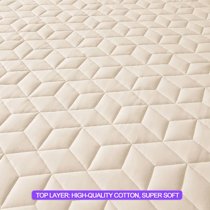 High Quality Waterproof Mattress Protector - Various Size Mattress Cover, Noiseless & Hypoallergenic, 100% Cotton Top Layer