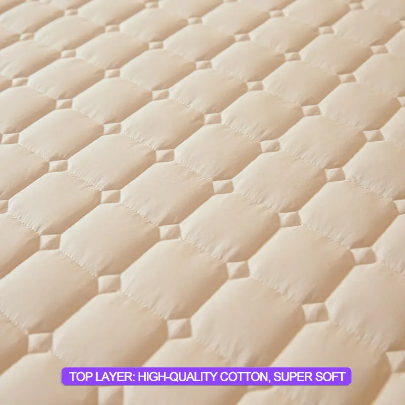 Premium Waterproof Mattress Cover Quilted Mattress Protector Breathable Bed Fitted Sheet,Antibacterial,Anti-mites,Durable, Khaki