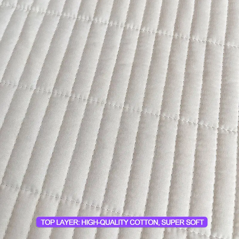 Waterproof Breathable Mattress Protector - Anti-Mite, Anti-Bacterial Mattress Cover,Fitted Sheet for Single/Double Bed,White