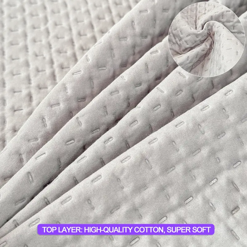 Waterproof Mattress Protector - Mattress Cover, Thickened, Breathable, Hypoallergenic, Anti-Bacterial Fitted Sheet, Grey