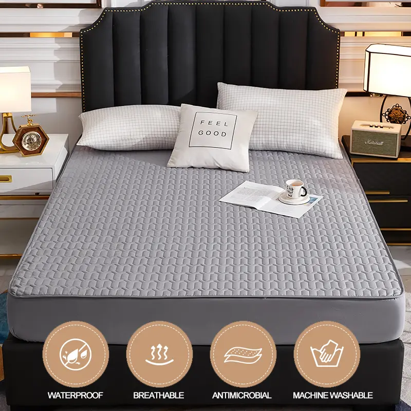 Waterproof Thicken Mattress Cover Quilted Mattress Protector Bed Covers Skin-Friendly Bed Fitted Sheet Bedspread 140/160/180x200