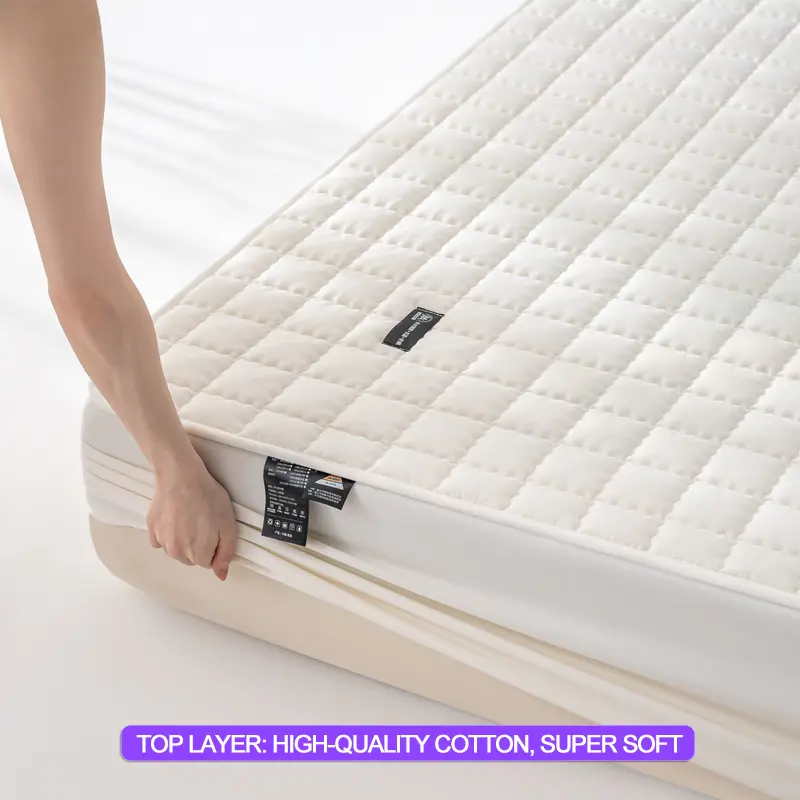 Premium Waterproof Mattress Protector - Multi Size, Hypoallergenic Noiseless, 100% Cotton Top Mattress Cover, Thick Fitted Sheet