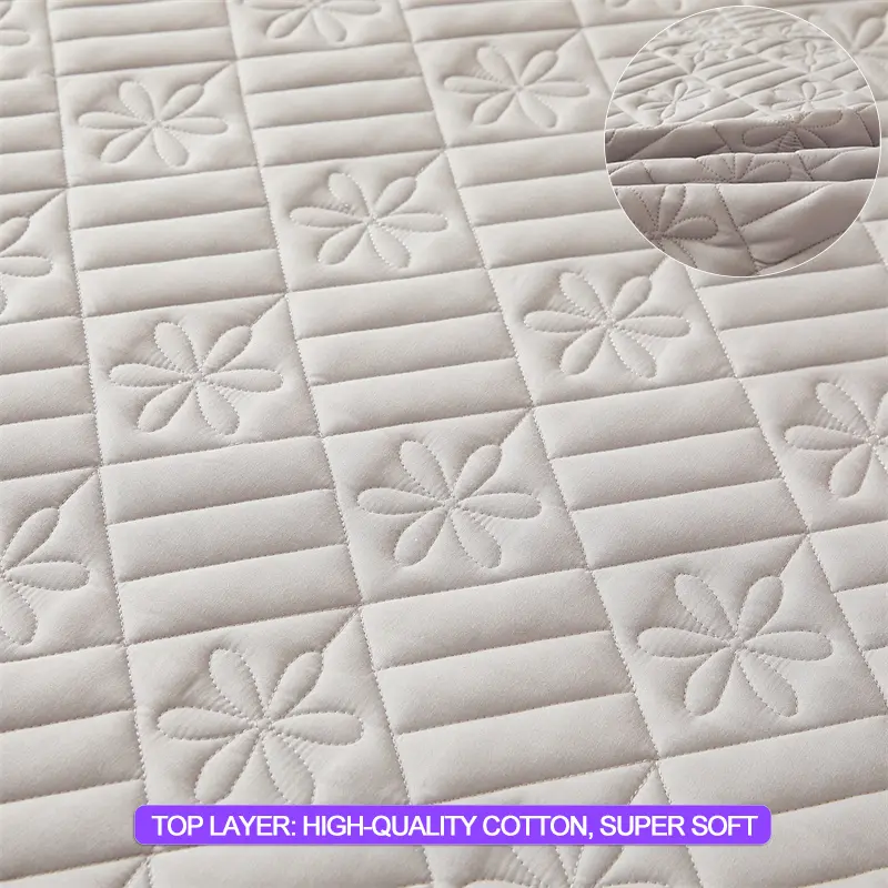 Premium Waterproof Mattress Cover - Thickened & Breathable, Skin-Friendly Anti-Bacterial Mattress Protector,Fitted Sheet, Grey