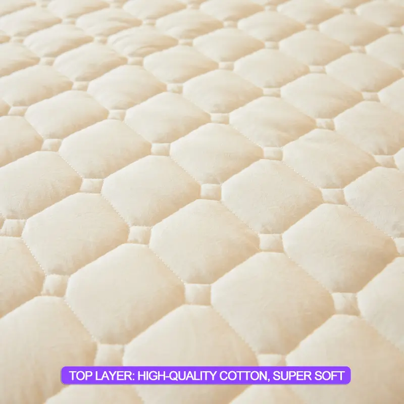 Premium Waterproof Mattress Cover Quilted Mattress Protector Breathable Bed Fitted Sheet,Antibacterial,Anti-mites,Durable,White
