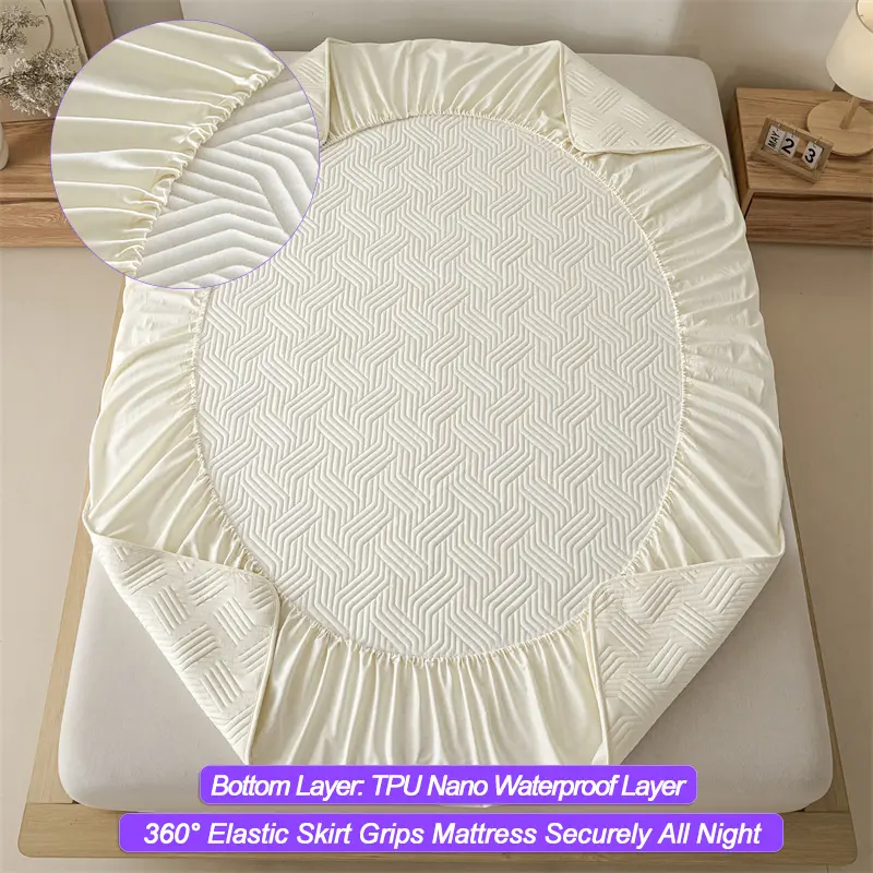 Luxury Waterproof Mattress Protector – Mattress Cover Hypoallergenic & Anti-Mite, Antibacterial Bed Cover,Real Luxury Bedding