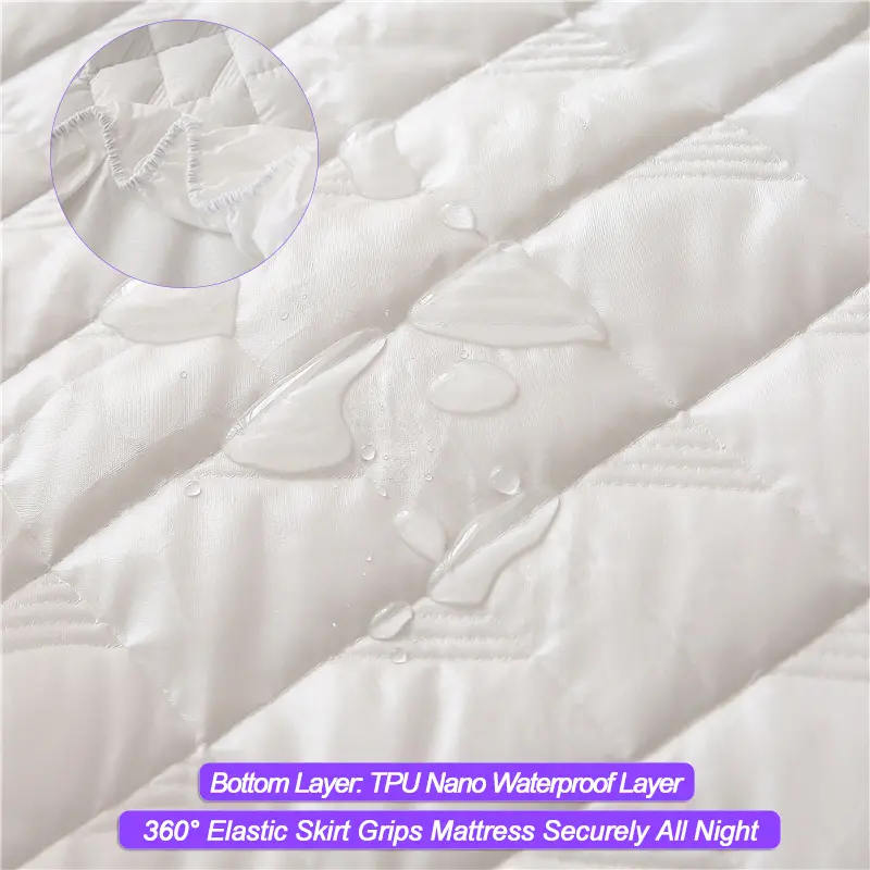 Waterproof Mattress Cover Plaid Mattress Protector Hypoallergenic Bed Fitted Sheet Antibacterial Twin Full Quuen King 140/160