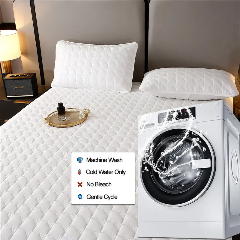 Waterproof Mattress Cover Plaid Mattress Protector Hypoallergenic Bed Fitted Sheet Antibacterial Twin Full Quuen King 140/160