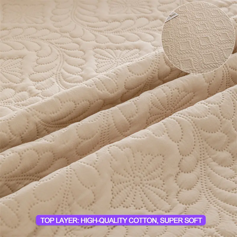 Hypoallergenic Waterproof Mattress Protector - Breathable Anti-Mite & Anti-Bacterial Mattress Cover,Single/Double, Khaki