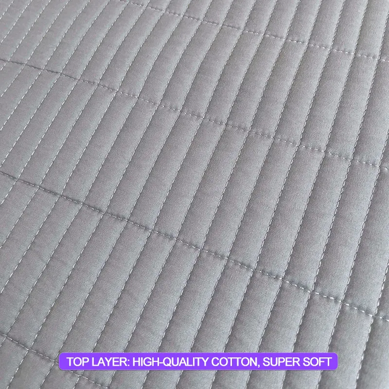 Waterproof Mattress Cover Breathable Mattress Protector Anti-mite Anti-bacterial Bed Fitted Sheet Single/Double/140/160/200,Grey