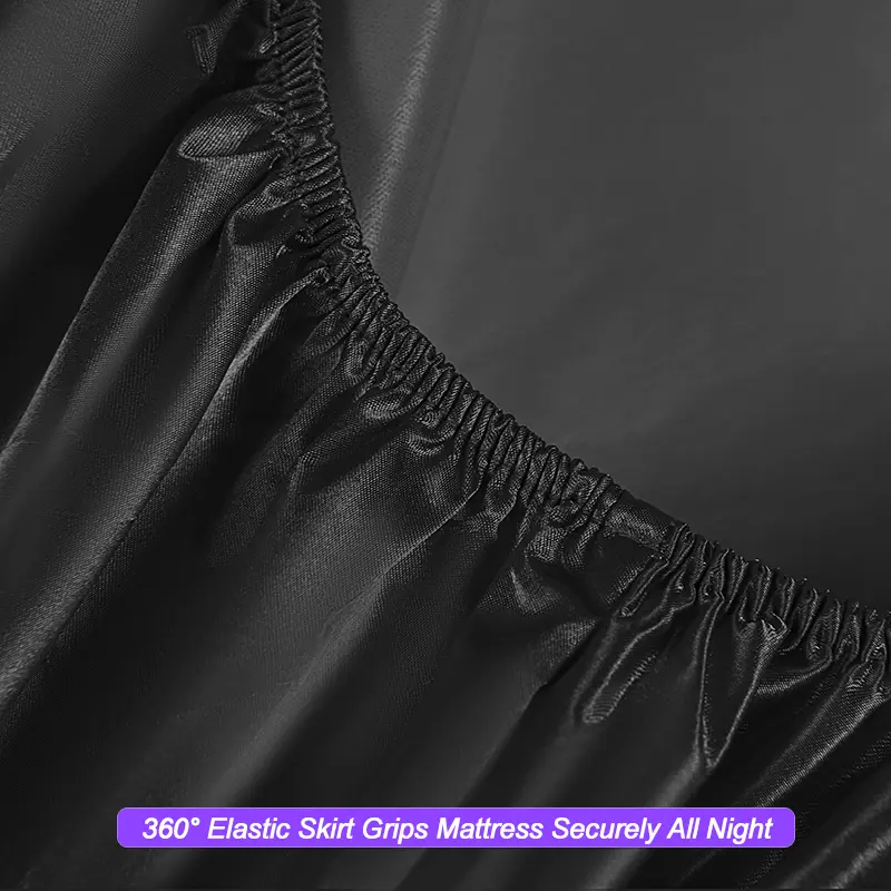 Waterproof Fitted Bed Sheet With Elastic Band Anti-slip Silent Mattress Cover Smooth Mattress Protector(Without Pillowcase)