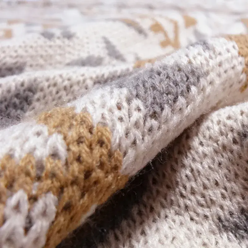 Bohemian Style Knitted Sofa Blankets Cover Multi Functional Decorative Blanket for Home Travel Shawl Cushion for All Seasons