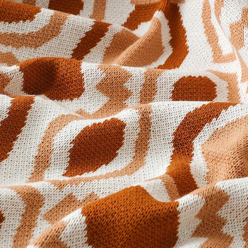 Bohemian Thick Winter Blanket for Office Nap Skin Friendly Multifunctional Single Bed Cover A-Class Aircraft Blanket for Travel