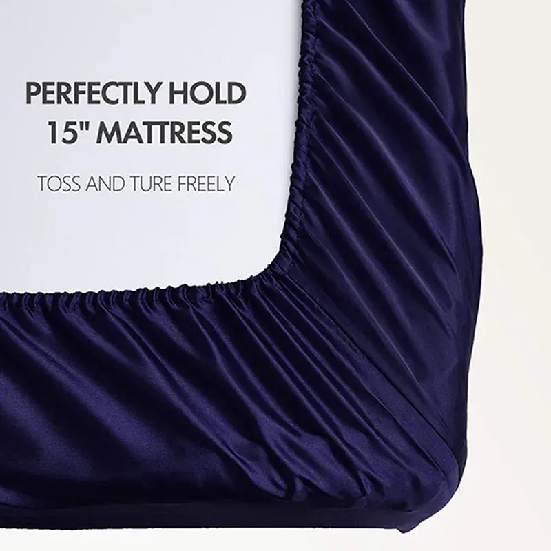 Luxury Solid Rayon King Queen Size Bed Sheet Set Satin High High Quality Bed Sheets and Pillowcases 4 Pcs Sets Bedsheet Sets
