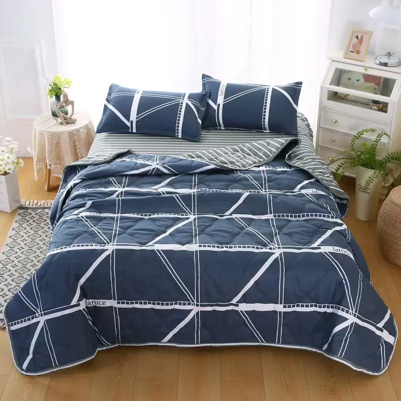 Skin Friendly Summer Cool Quilt, Student Dormitory Washed Cotton Single Air-Conditioned Quilt, Summer Thin Blanket