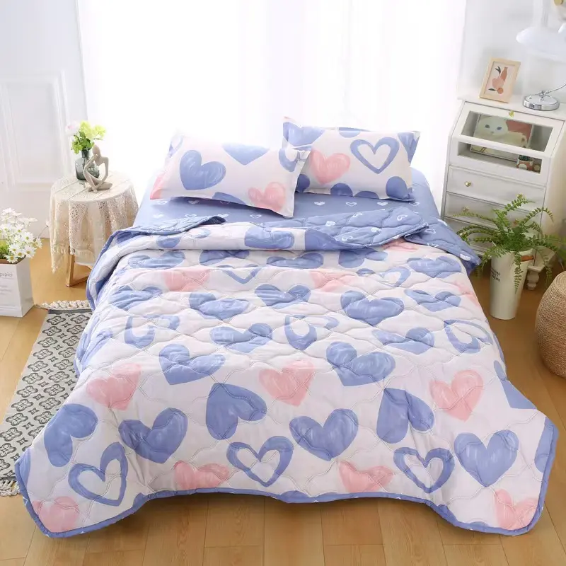 Skin Friendly Summer Cool Quilt, Student Dormitory Washed Cotton Single Air-Conditioned Quilt, Summer Thin Blanket