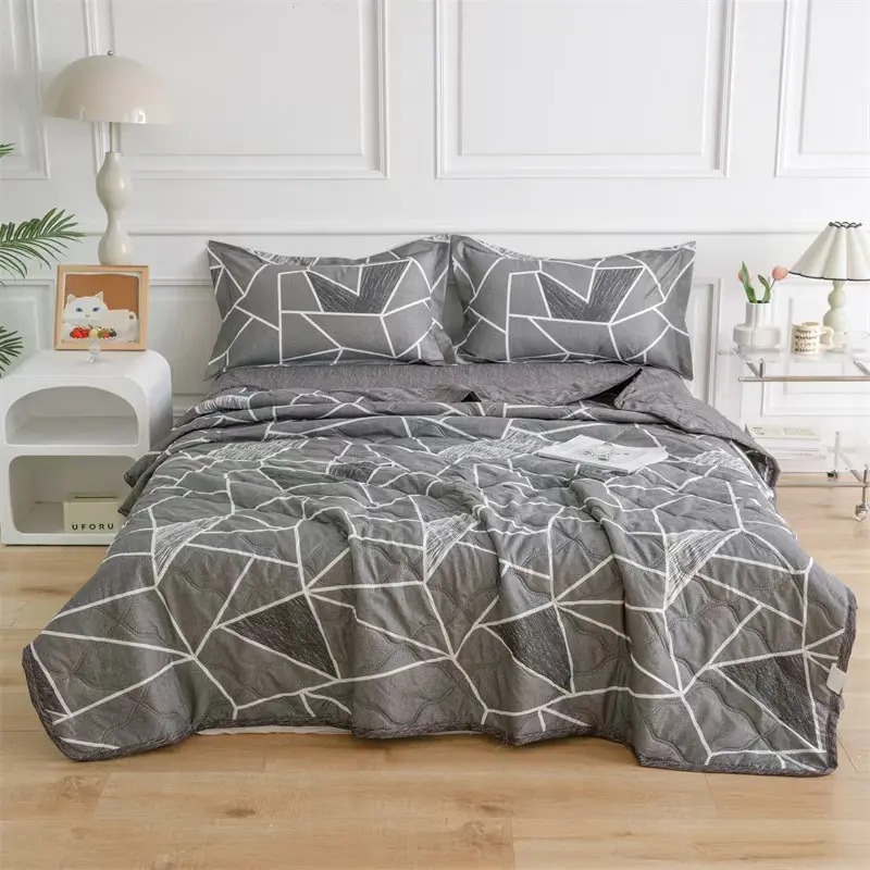 Skin Friendly Summer Cool Quilt, Student Dormitory Washed Cotton Single Air-Conditioned Quilt, Summer Thin Blanket