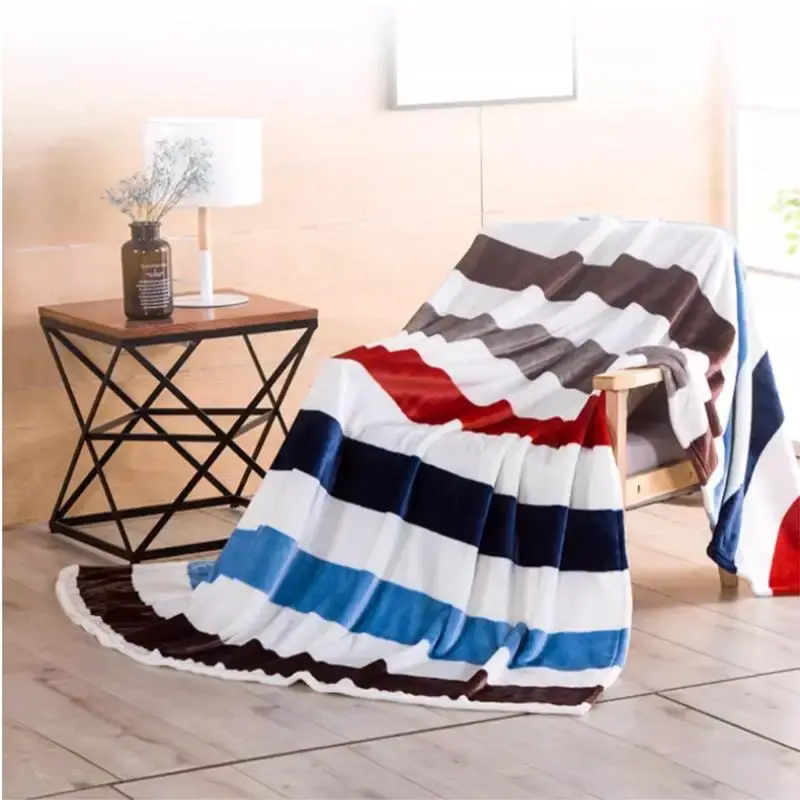 Thin Blanket for Summer Fall Coral Fleece Flannel Blanket for Beds Flower Printed Plaids for Bed Single/Queen/King Size Blanket
