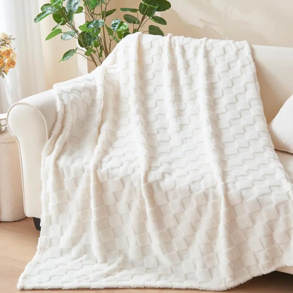 Soft Fluffy Warm Blanket for Sofa Chair , Cozy Blanket for Outdoor Camping Picnic Travel