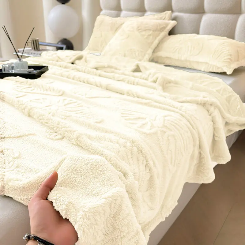 Luxurious Chiffon Butterfly Jacquard Throw Blanket,Flannel Soft and Cozy Shawl,Perfect for Couch or Bed