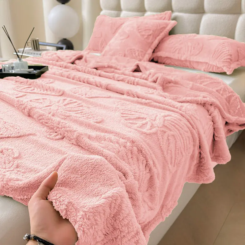 Luxurious Chiffon Butterfly Jacquard Throw Blanket,Flannel Soft and Cozy Shawl,Perfect for Couch or Bed