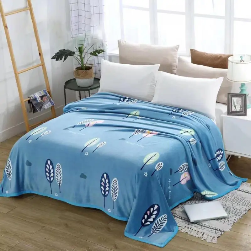 Flannel Summer Blanket Home Sofa Double-Sided Blanket Office Nap Blanket