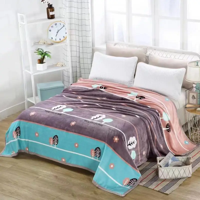 Flannel Summer Blanket Home Sofa Double-Sided Blanket Office Nap Blanket