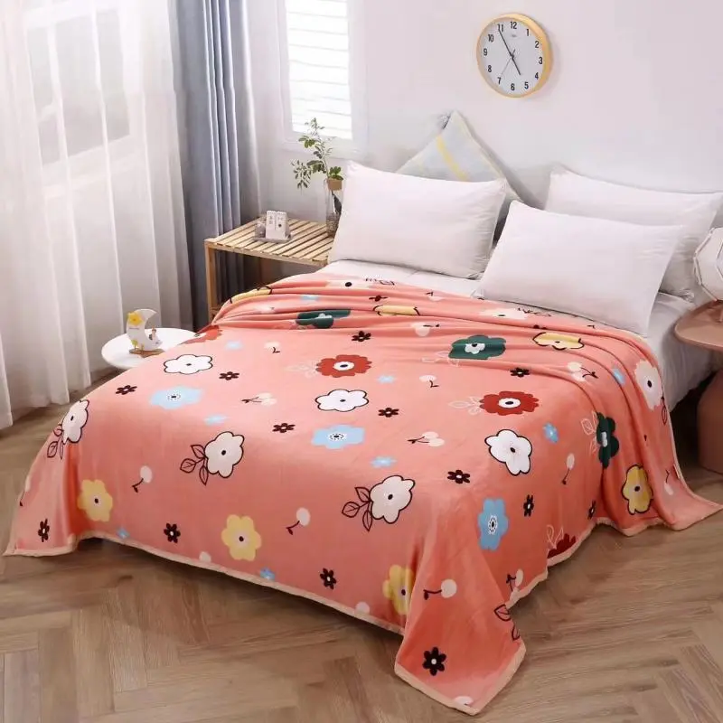 Flannel Summer Blanket Home Sofa Double-Sided Blanket Office Nap Blanket