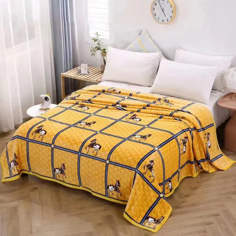 Flannel Summer Blanket Home Sofa Double-Sided Blanket Office Nap Blanket