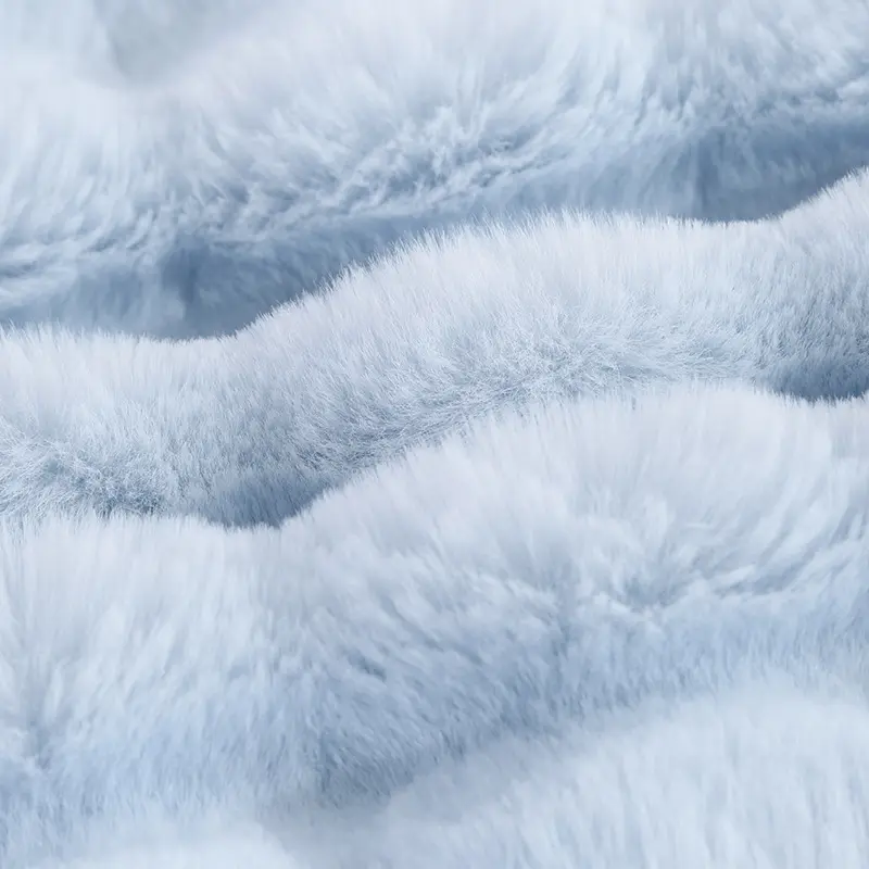 Super Soft Bubble Rabbit Velvet Blankets Multi Purpose All Seasons Air Conditioning Plush Blanket Solid Sofa Cover for Home