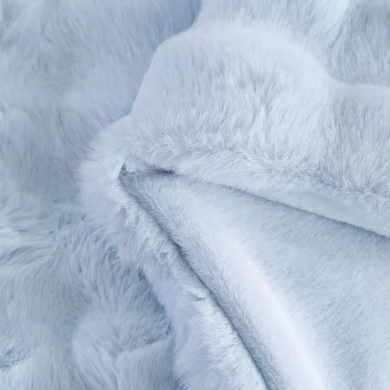 Super Soft Bubble Rabbit Velvet Blankets Multi Purpose All Seasons Air Conditioning Plush Blanket Solid Sofa Cover for Home