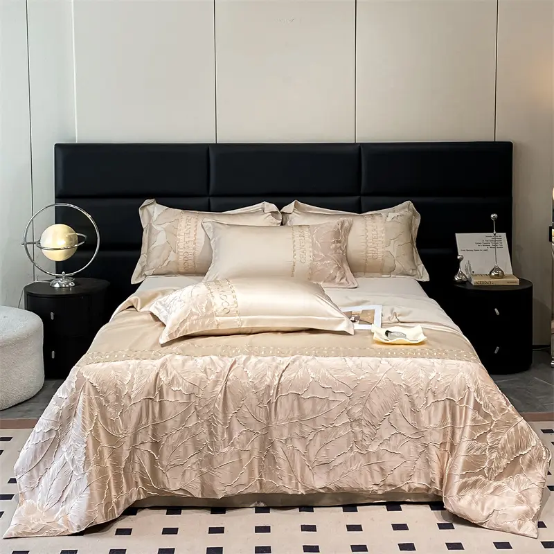 1Pc High-End Ice Silk Summer Quilt, Air Conditioning Washable Cool Feeling Quilt Blanket for Single Double Bed