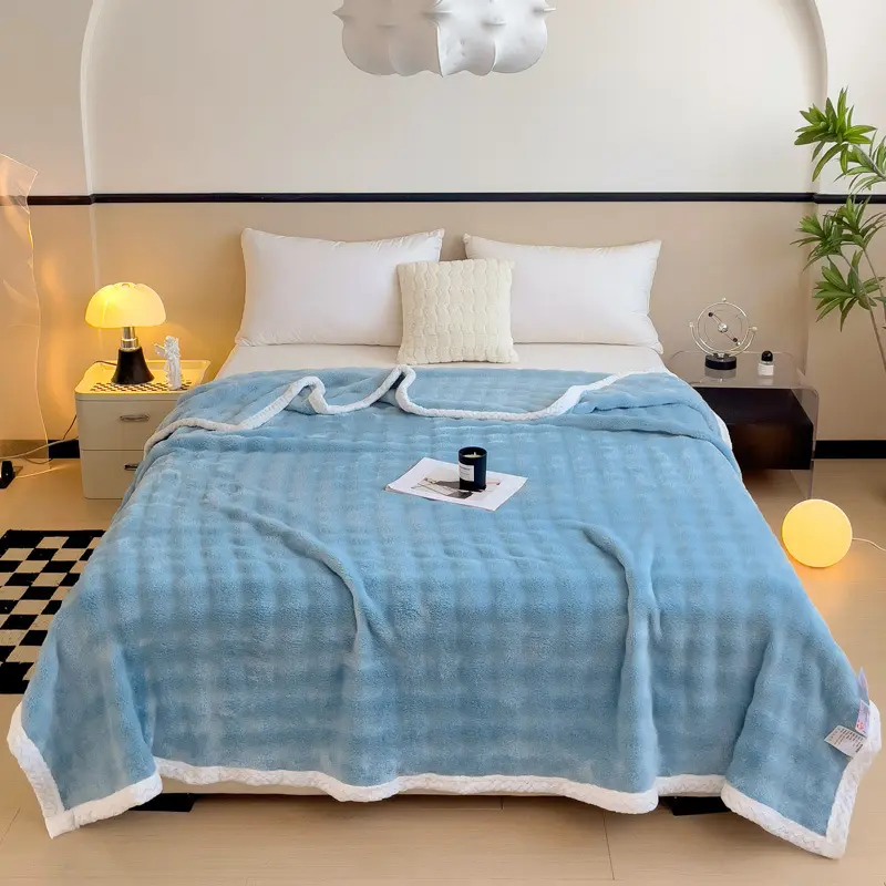 New Imitation Rabbit Velvet Autumn Warm Blanket Soft Fluffy Coral Fleece Sofa Blanket Warmth Throw Blankets for Lap Bed Sheets