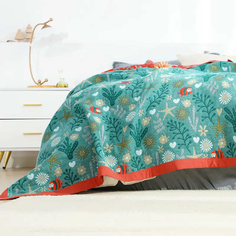 Nordic Throw Blankets Cotton Gauze Bedroom Leisure Bedspread On The Bed Boho Decor Sofa Blanket Sheet Double Cooling Quilt Thin