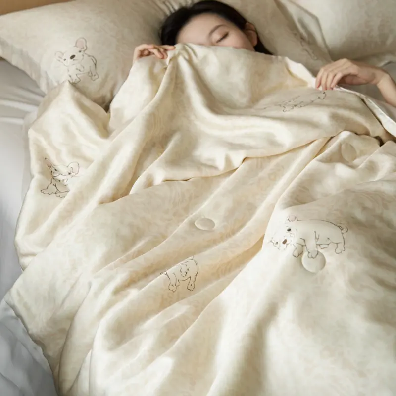 Summer Quilt Comfortable and Breathable Quilts Top Quality Ultra Soft Floral Comforter