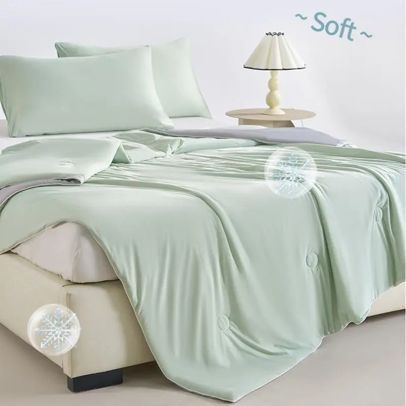 A-Class Ice Cream Quilt, Cool Feeling Silk Summer Thin Quilt, Air Conditioning Quilt, Single Double Dormitory Blanket