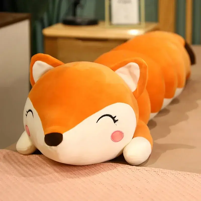 Lovely Cartoon Animal Caterpillar Long Throw Pillows Soft Fluffy Side Sleeping Body Pillow Sleep Pregnancy Leg Gripper Pillow