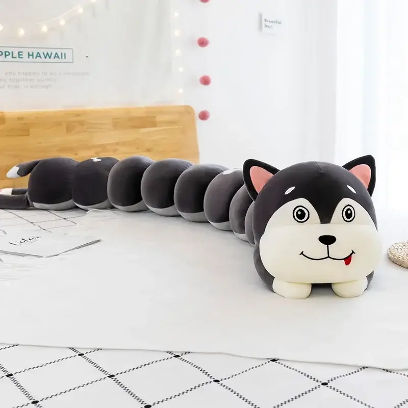 Lovely Cartoon Animal Caterpillar Long Throw Pillows Soft Fluffy Side Sleeping Body Pillow Sleep Pregnancy Leg Gripper Pillow