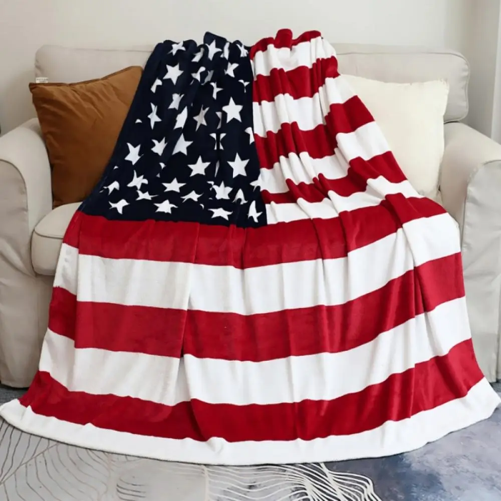 Flannel Bed Blankets-Warm and Plush Throw for Sofas, Cars, and Travel Machine-Washed English American Style Blankets
