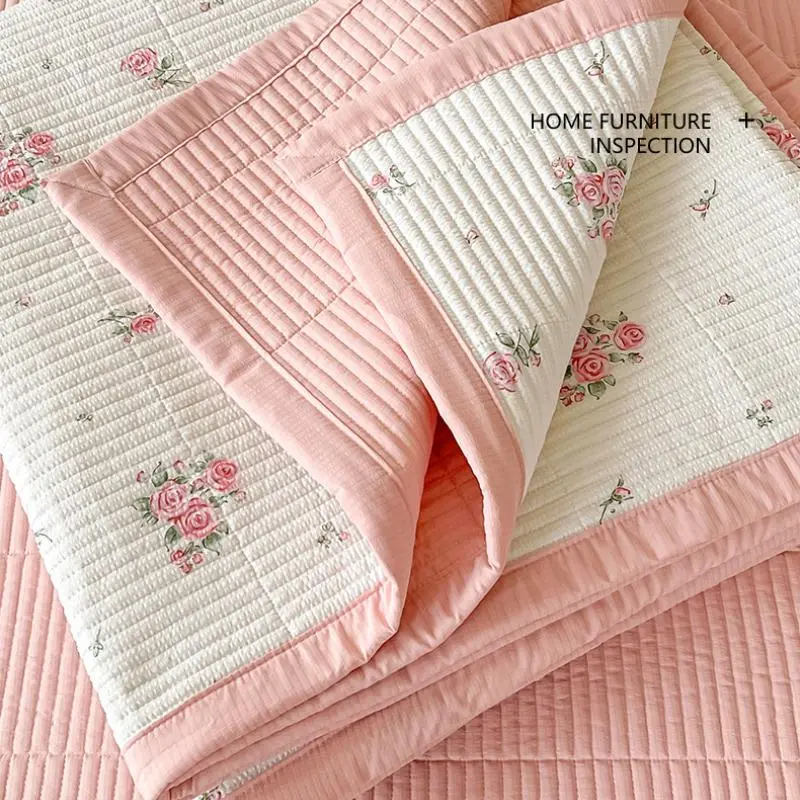 1PC A-Class Pure Cotton Bed Sheets, Washed Cotton Cartoon Small Fresh Bed Sheets Bedspread