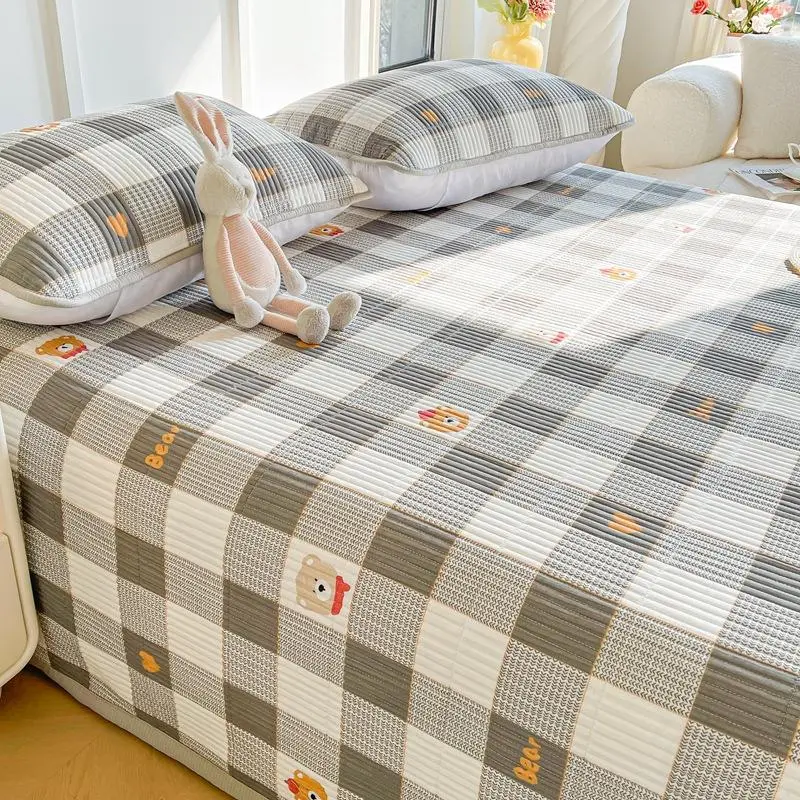 1PC A-Class Pure Cotton Bed Sheets, Washed Cotton Cartoon Small Fresh Bed Sheets Bedspread