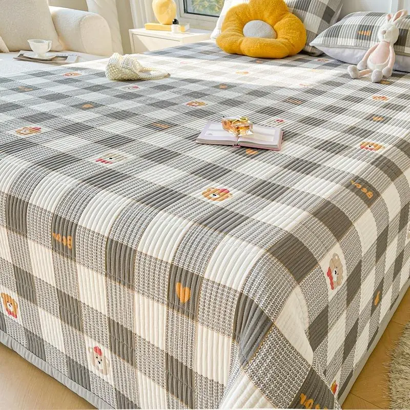 1PC A-Class Pure Cotton Bed Sheets, Washed Cotton Cartoon Small Fresh Bed Sheets Bedspread