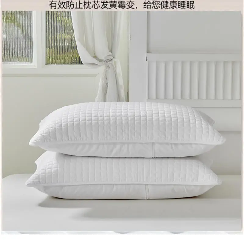 Pure Cotton Pillowcase, Pillow Core Protective Cover, Breathable and Sweat Proof Pillowcase