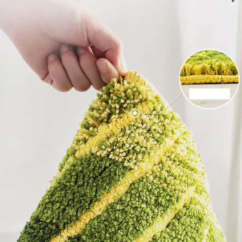 New Simple Leaf Shape Bathroom Rug Flocked Thicken Super Absorbent Bath Rugs Refreshing Anti-Slip Quick-drying Bath Floor Mat