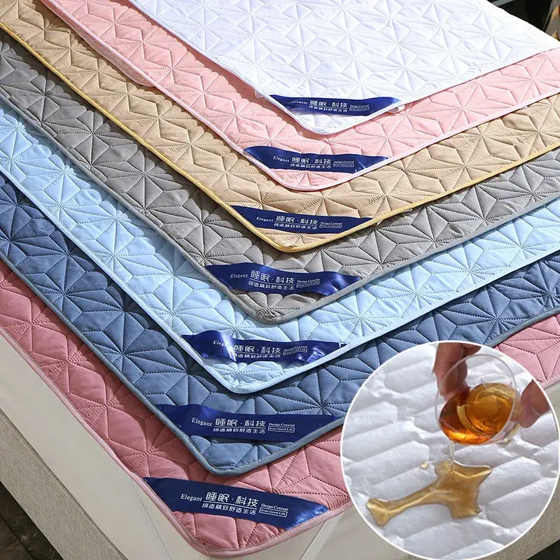 Sandwich Cotton Quilted Bed Protector Pad Waterproof Elderly Children Mother Child Anti-urine Leakage Bed Mat Sheets Bedspread