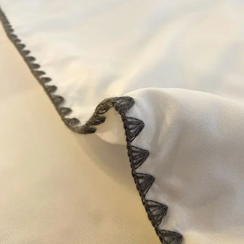 Embroidery Spring Summer Thin Comforter Soft Skin Friendly Breathable Cooling Blanket for Bed Washable Queen Quilt Single Double